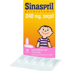Discount Paracetamol 240mg Zetpil 10 stuks Geneesmiddelen|Pijnstillend