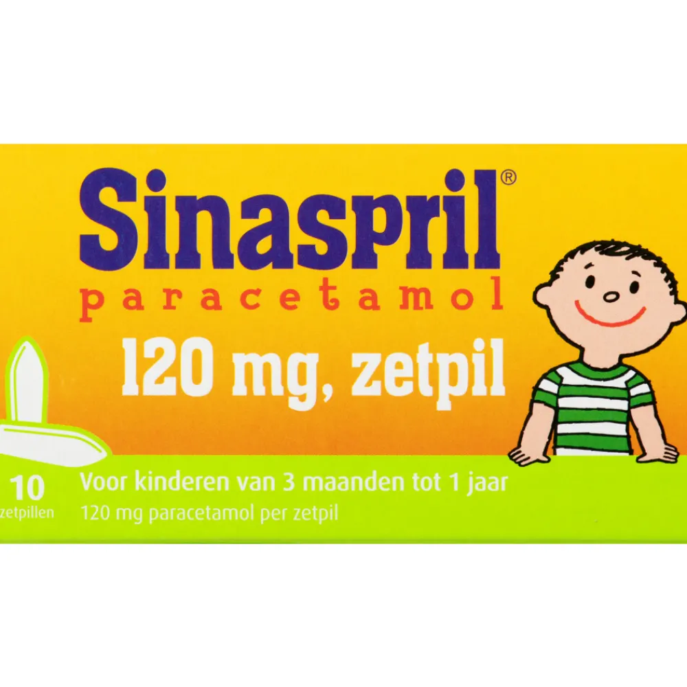 Geneesmiddelen|Pijnstillend<Sinaspril Paracetamol 120mg Zetpil 10 stuks