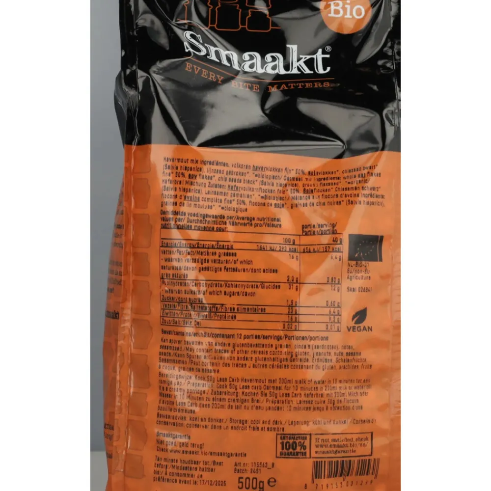 Sale Havermout Less Carb Proteïne 500 gr Bakken