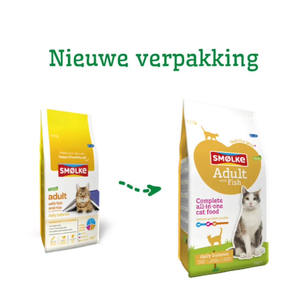 Kattenvoer<Smolke Kattenvoer Adult Vis 4 kg