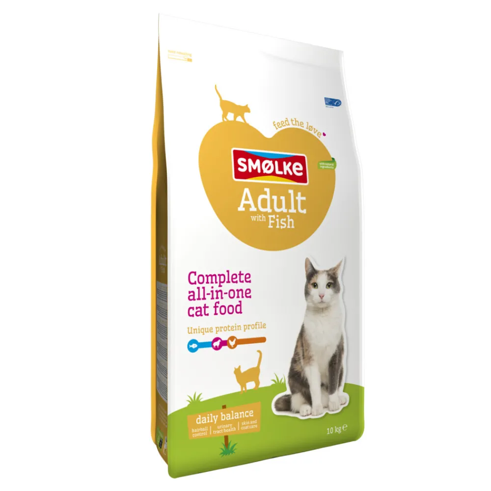 Kattenvoer<Smolke Kattenvoer Adult Vis 10 kg