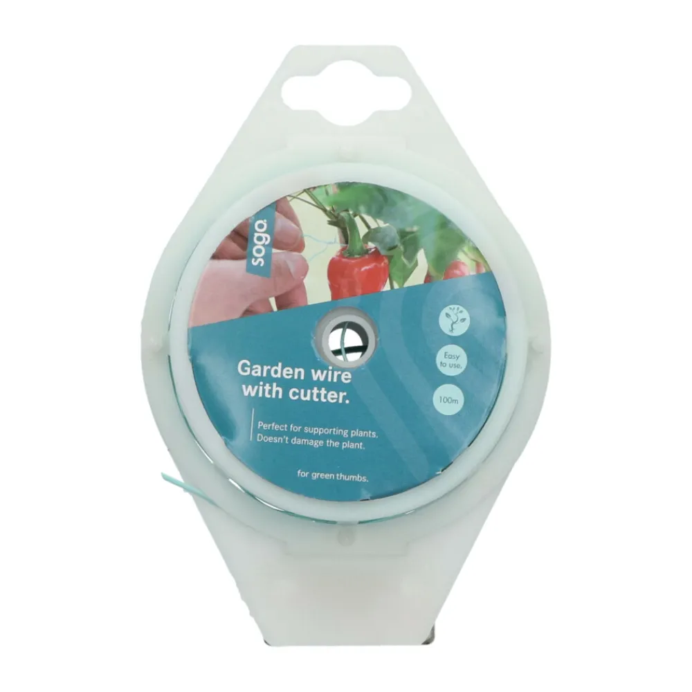 Alles Voor Kamerplanten<SOGO Groen Binddraad met Mes 100 m