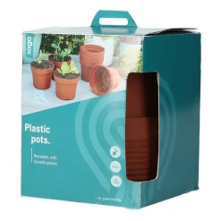 Plastic Potje Terra Kleur 13 cm 12 stuks Kweken En Zaden