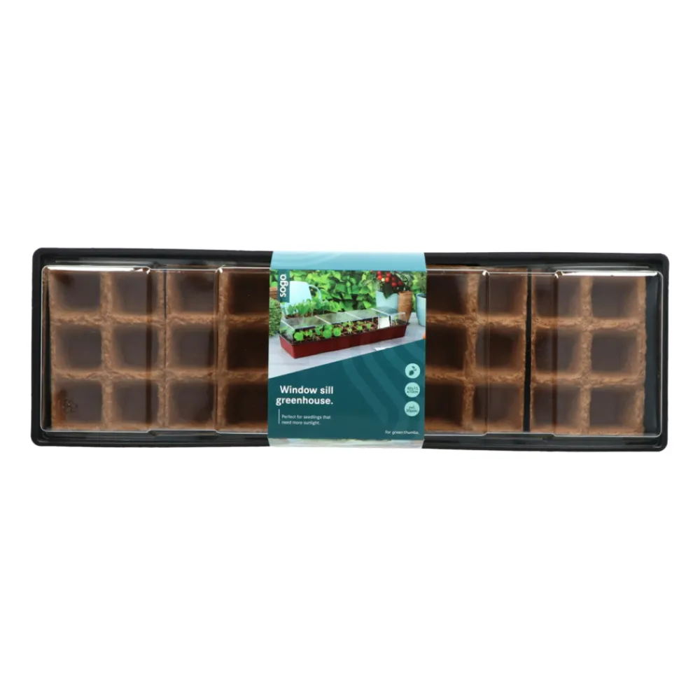 Vensterbank Kweekkas met 30 Turfpotjes^SOGO