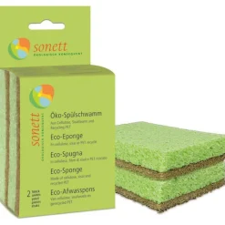 Sponzen<Sonett Afwasspons Biologisch 2 stuks