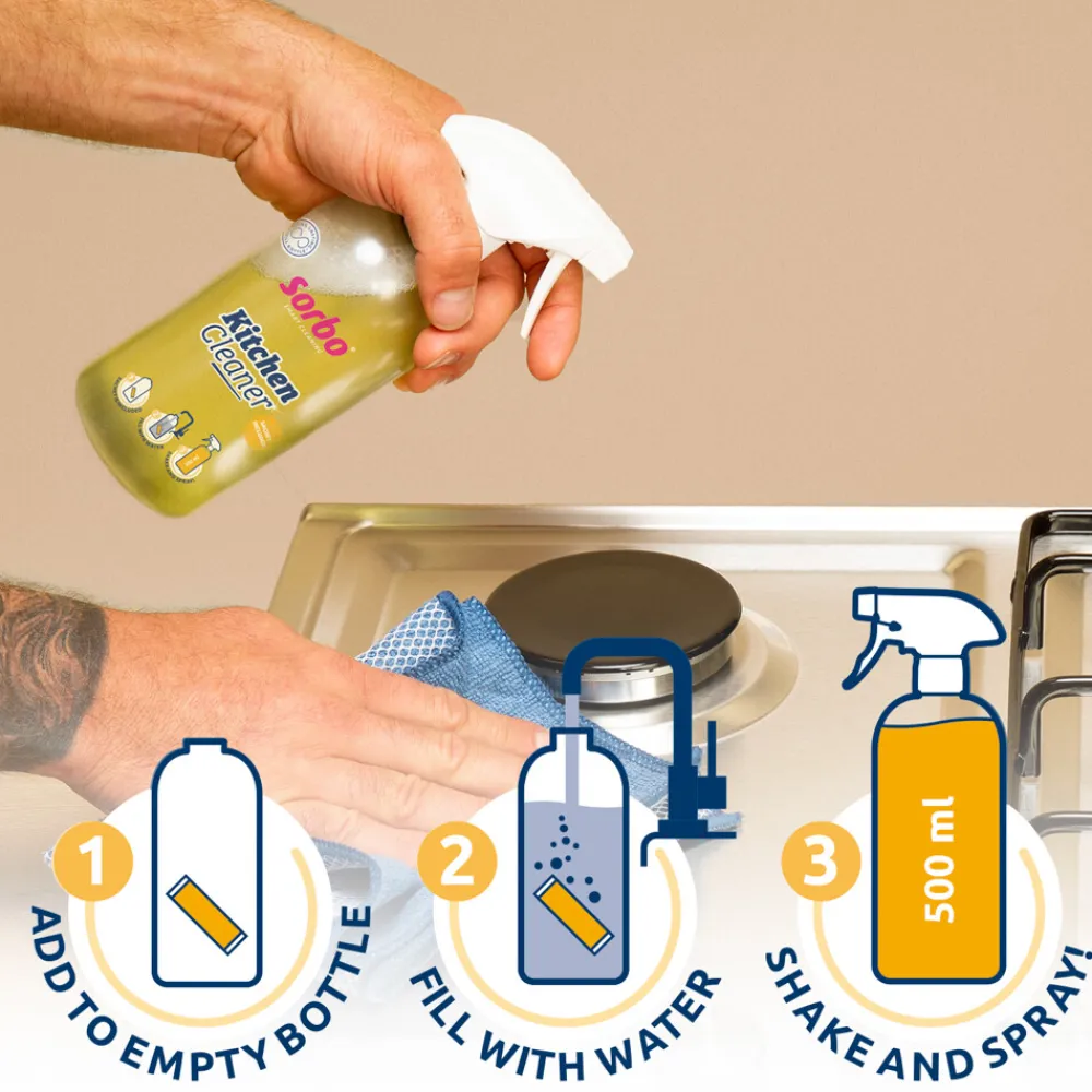 Keukenartikelen<Sorbo Keukenreiniger Navulling 2 stuks