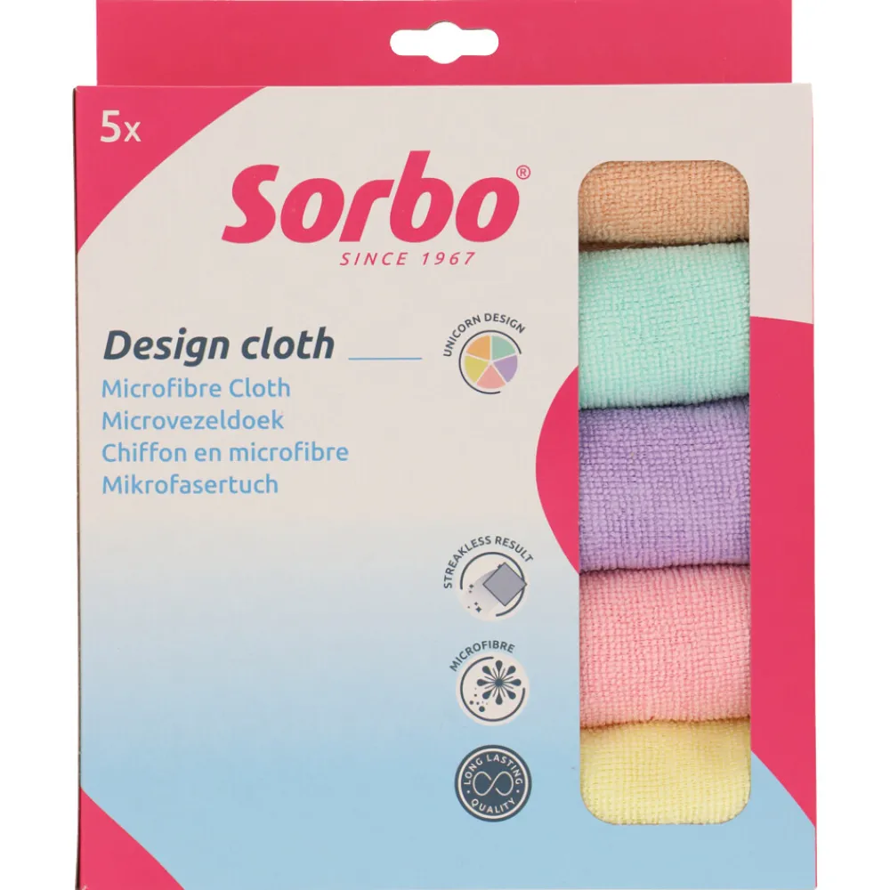 Schoonmaakdoekjes|Dweilen<Sorbo Microvezeldoek Unicorn 40x40cm 5 stuks
