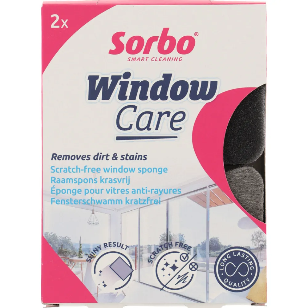 Sponzen<Sorbo Raamspons Window Care 2 stuks