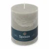 Rustieke Pillarkaars ± 95 branduren Lichtgrijs^SPAAS Clearance
