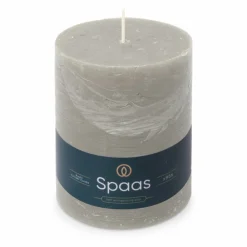 Rustieke Pillarkaars ± 95 branduren Lichtgrijs^SPAAS Clearance
