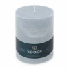Kaarsen<SPAAS Rustieke Pillarkaars ± 95 branduren Lichtblauw