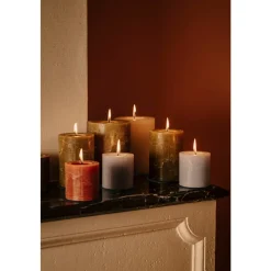 New Rustieke Pillarkaars ± 95 branduren Lichtroze Kaarsen