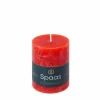 Kaarsen<SPAAS Rustieke Pillarkaars ± 35 branduren Rood
