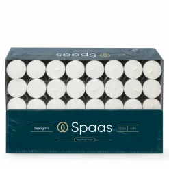 Theelichten Wit 6 Branduren 120 stuks^SPAAS Hot