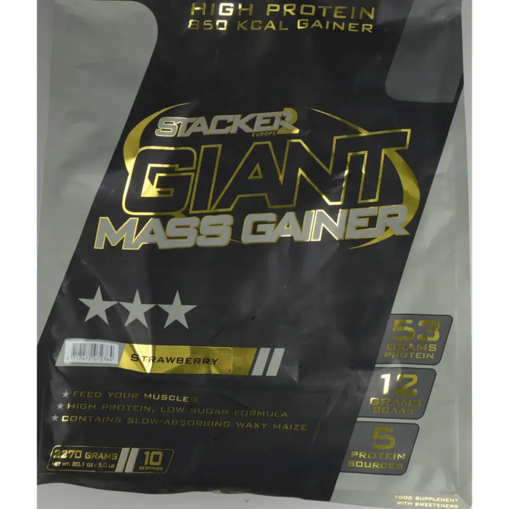 Sportvoeding & Drank<Stacker Giant Mass Gainer Strawberry 2270 gr