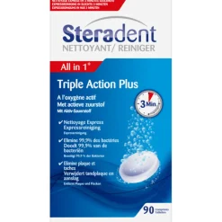 Triple Action Plus Kunstgebit Reiniger 90 tabletten^Steradent Online