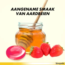 Keel & Luchtwegen<Strepsils Zuigtabletten Aardbei Suikervrij 24 tabletten