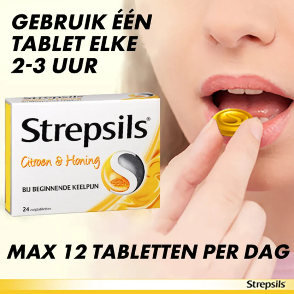 Zuigtabletten Citroen & Honing 24 tabletten^Strepsils Best
