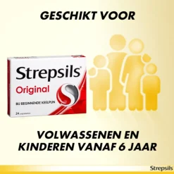 Keel & Luchtwegen<Strepsils Zuigtabletten Original 24 tabletten