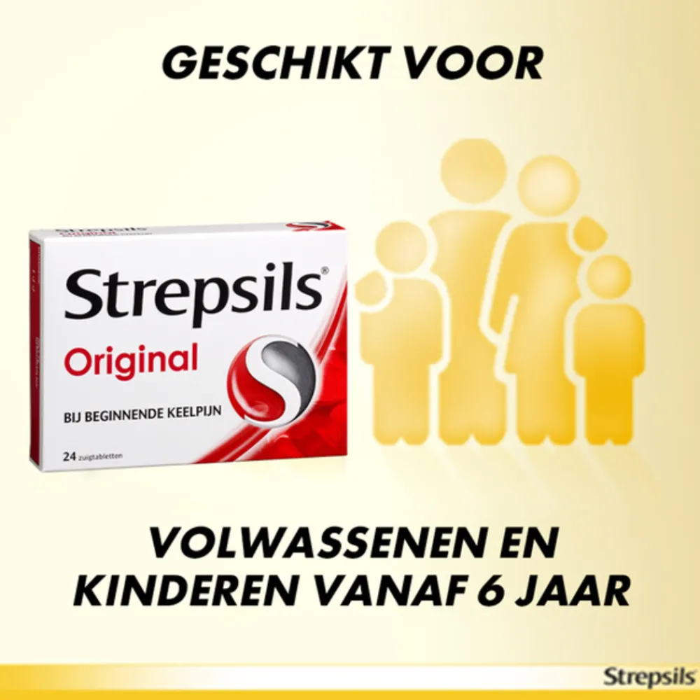 Keel & Luchtwegen<Strepsils Zuigtabletten Original 24 tabletten
