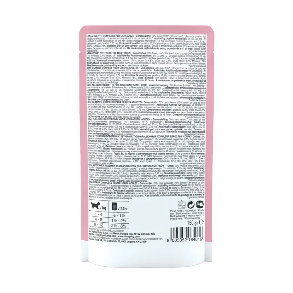 Hondenvoer<Stuzzy Hondenvoer Monoprotein Graanvrij Ham 150 gr