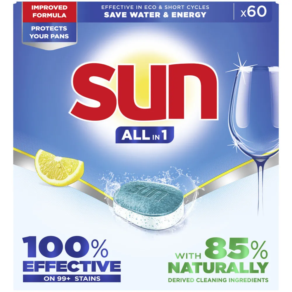 Machineafwas<Sun Vaatwastabletten Citroen 60 stuks