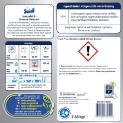 Professioneel Wasmiddel|Wasmiddel<Sunil Professional Wasmiddel Poeder Lavendel & Chinese Bloesem - 108 Wasbeurten Pro Formula 7,56 kg