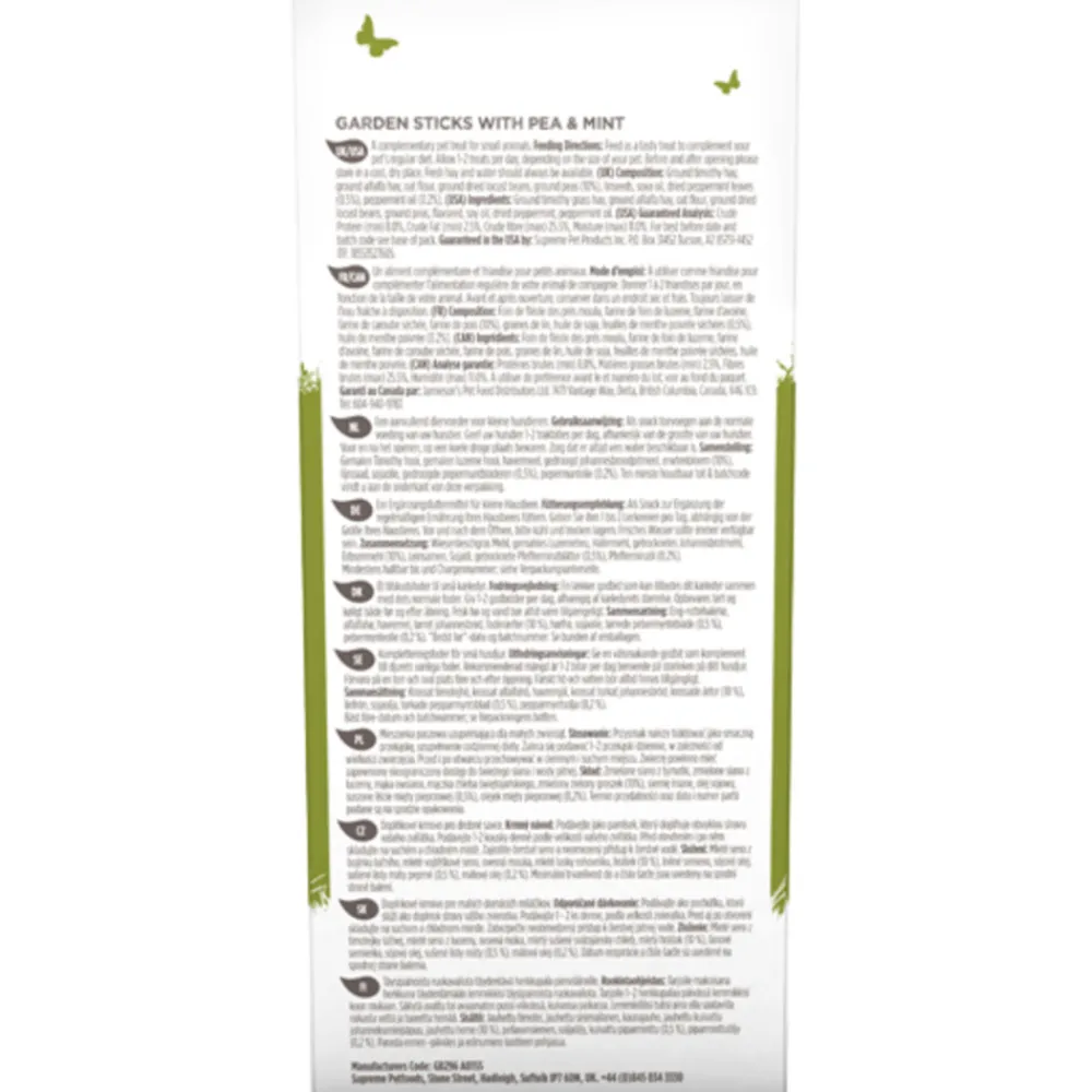 Snacks<Supreme Selective Naturals Snack Garden Sticks 60 gr