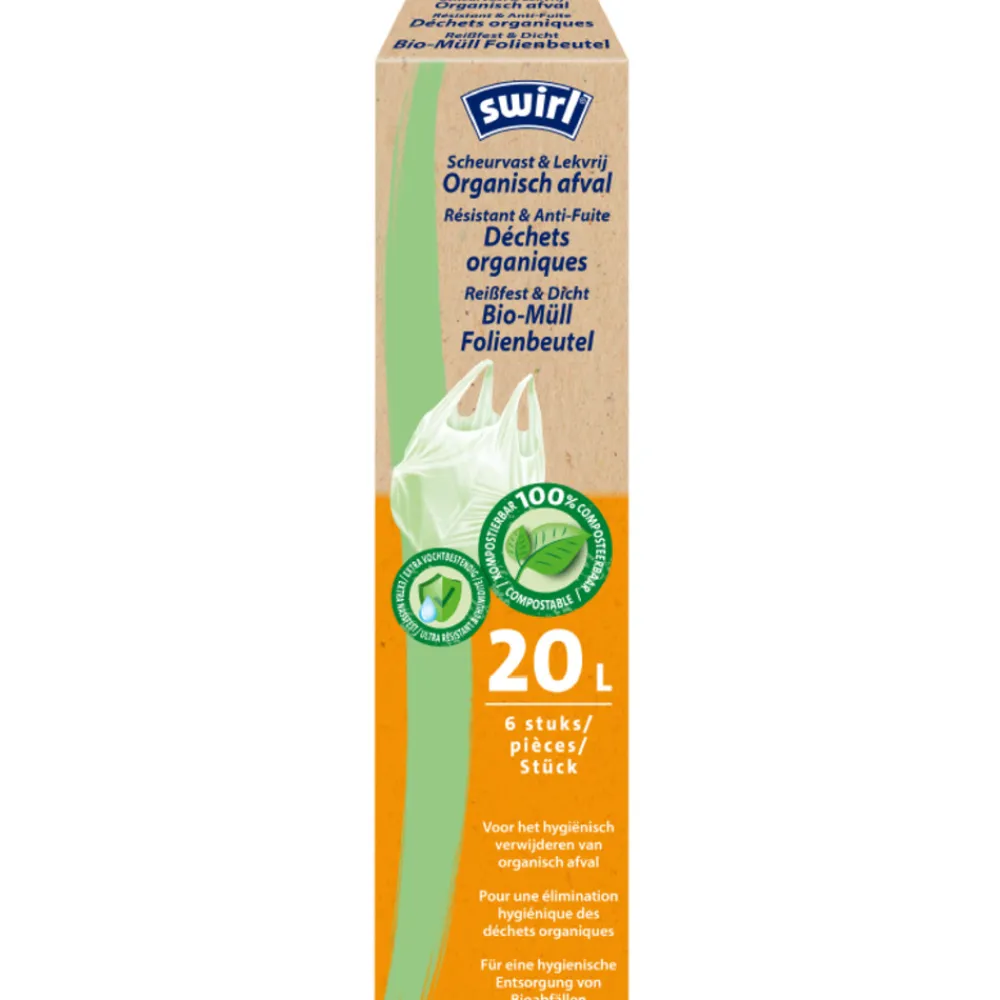 Pedaalemmerzakken Bio 20 liter 6 stuks^Swirl Outlet