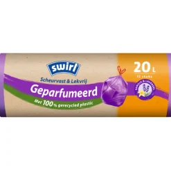 Sale Pedaalemmerzakken Geparfumeerd met Trekband 20L 12 stuks Huishoud & Vuilniszakken