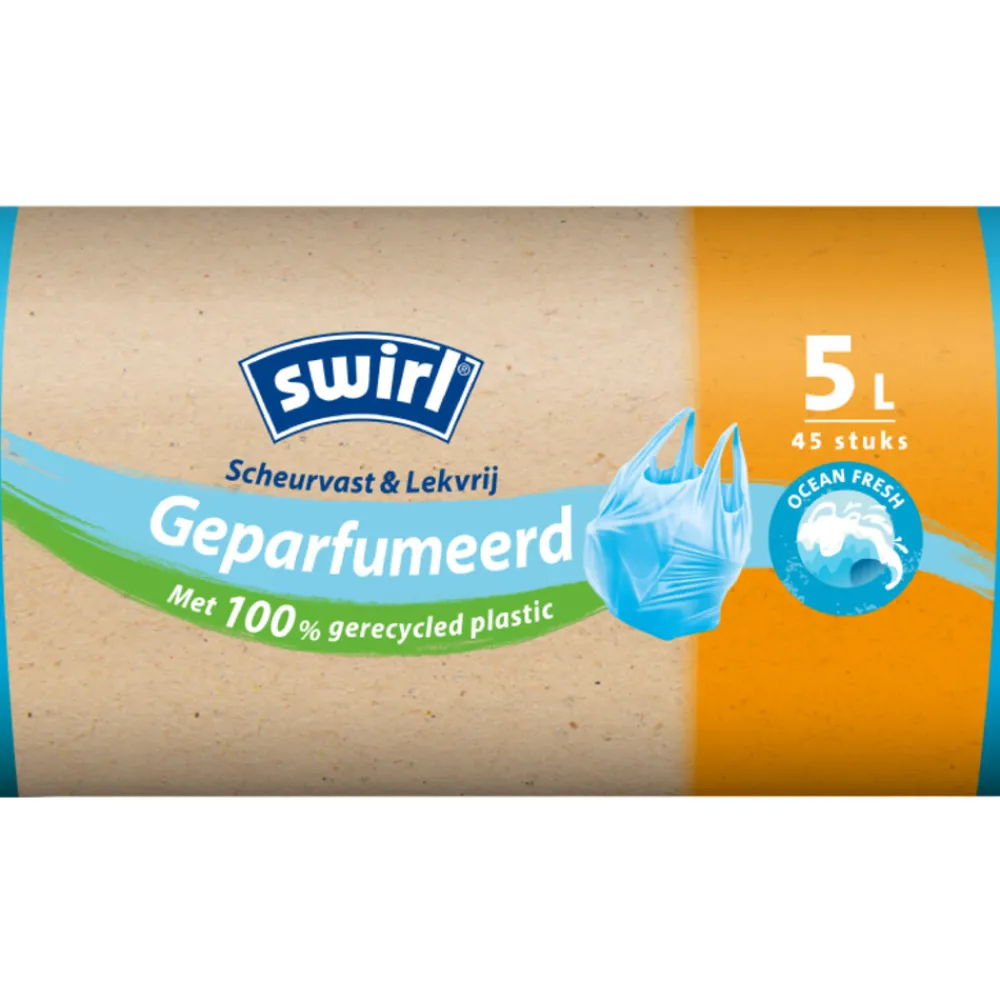 Pedaalemmerzakken Geparfumeerd Ocean Fresh 5 liter 45 stuks^Swirl Online