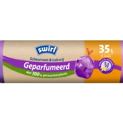 Huishoud & Vuilniszakken<Swirl Pedaalemmerzakken Geparfumeerd Vanille & Lavendel met Trekband 35 liter 9 stuks