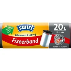Pedaalemmerzakken met Fixeerband 20 liter 15 stuks^Swirl Best