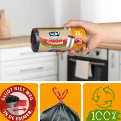 Discount Pedaalemmerzakken met Fixeerband 35 liter 10 stuks Huishoud & Vuilniszakken