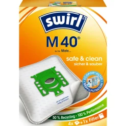 Hulpmiddelen<Swirl Stofzuigerzakken M40 - MP Plus 4 stuks