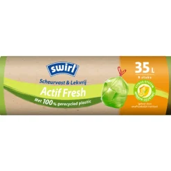 Huishoud & Vuilniszakken<Swirl Vuilniszakken met Trekband Geparfumeerd Actif Fresh 35 liter 9 stuks