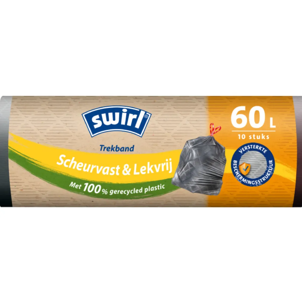 Best Vuilniszakken met Trekband 60 liter 10 stuks Huishoud & Vuilniszakken