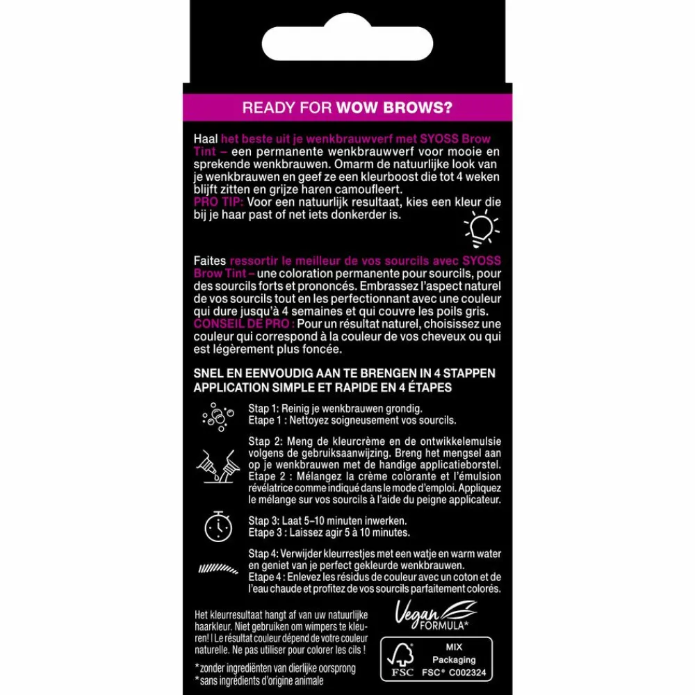 Wenkbrauw- En Wimperverf<Syoss Browtint Donkerblond