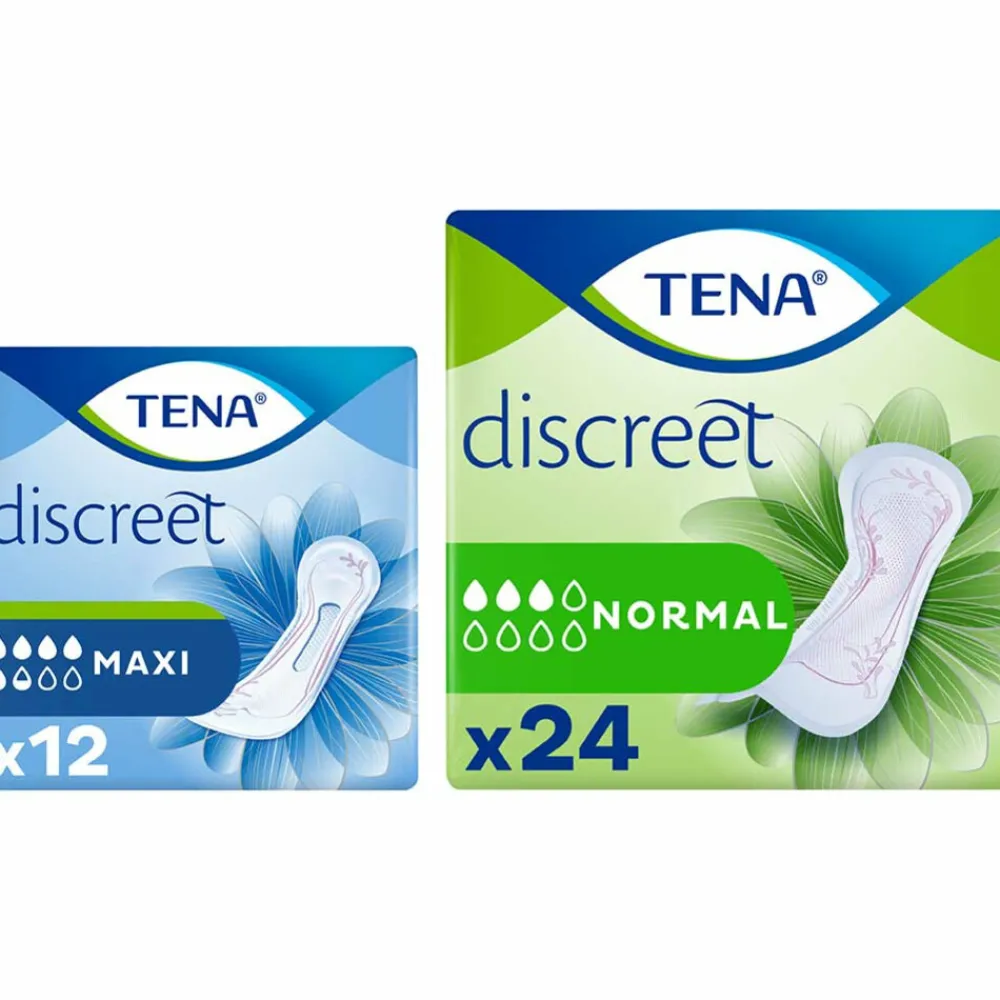 Incontinentie<TENA Discreet Normaal en Maxi Pakket