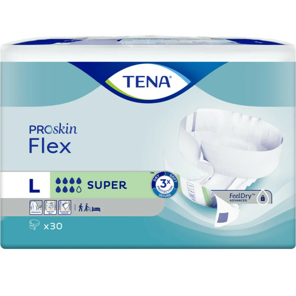 Incontinentie|Intiemhygiëne<TENA Proskin Flex Super L 30 stuks
