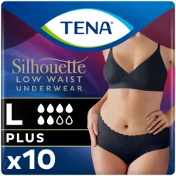 Incontinentie|Intiemhygiëne<TENA Silhouette Underwear Low Waist Blanc Plus L 10 stuks