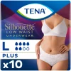 Silhouette Underwear Low Waist Blanc Plus L 10 stuks^TENA Clearance