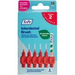 Flossen & Ragen<TePe Interdentale Ragers Original 0,5 mm Rood 6 stuks