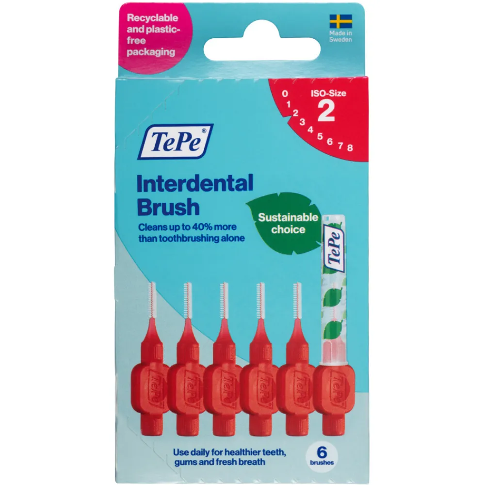 Flossen & Ragen<TePe Interdentale Ragers Original 0,5 mm Rood 6 stuks