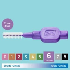 Interdentale Ragers Original 1,1 mm Paars 6 stuks^TePe Clearance