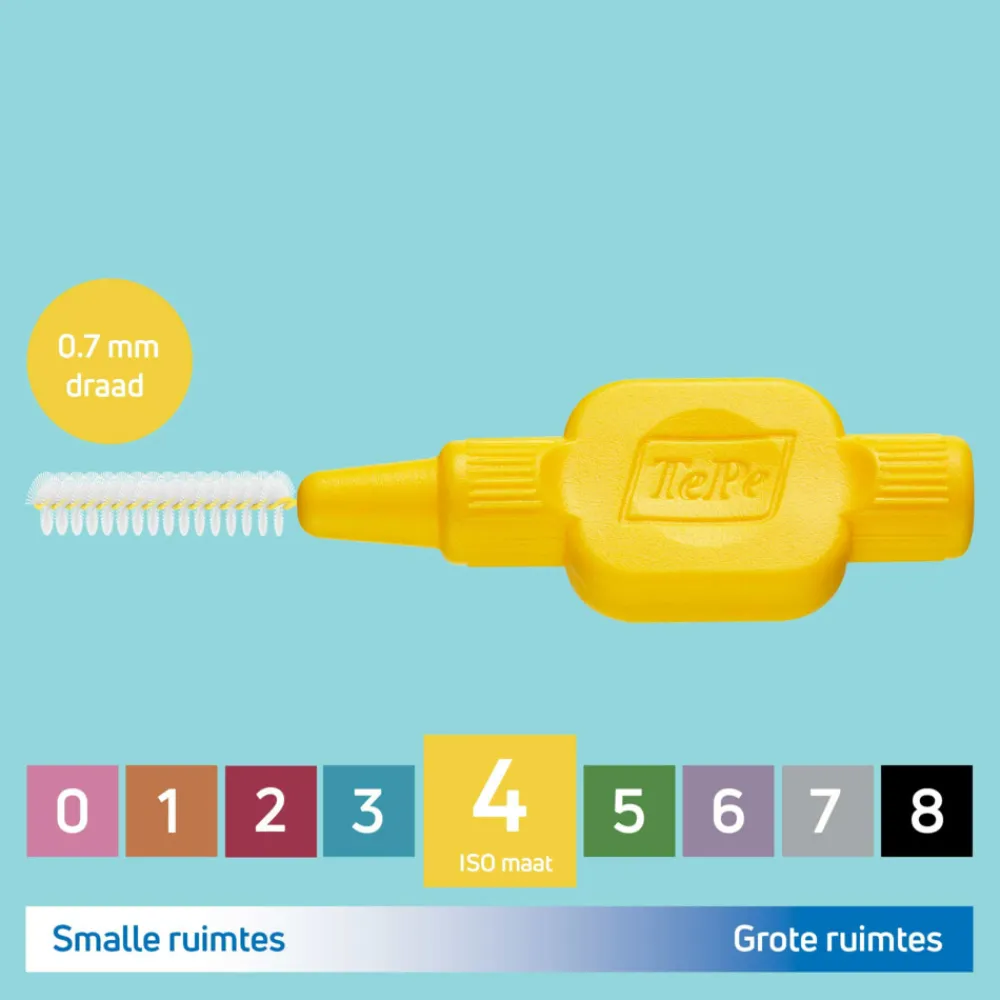 Interdentale Ragers Original 0,7 mm Geel 6 stuks Flossen & Ragen