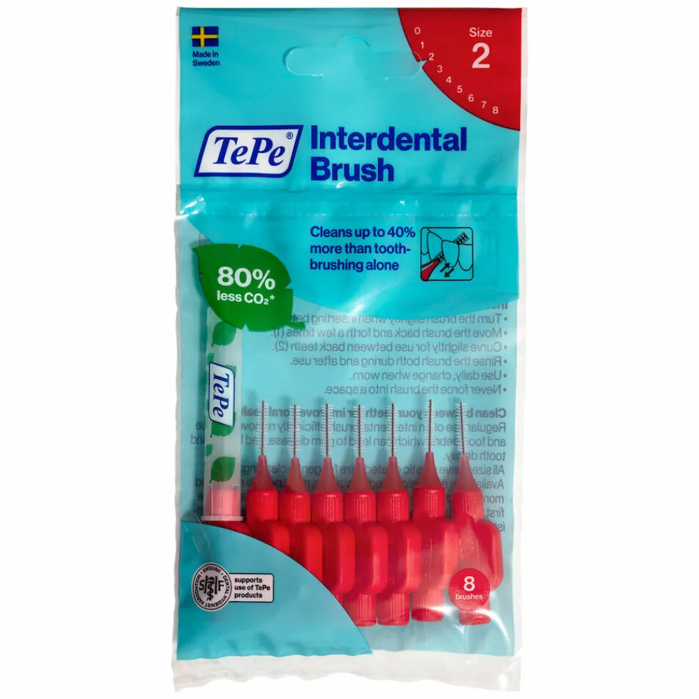Flossen & Ragen<TePe Interdentale Ragers Original 0,5 mm Rood 8 stuks