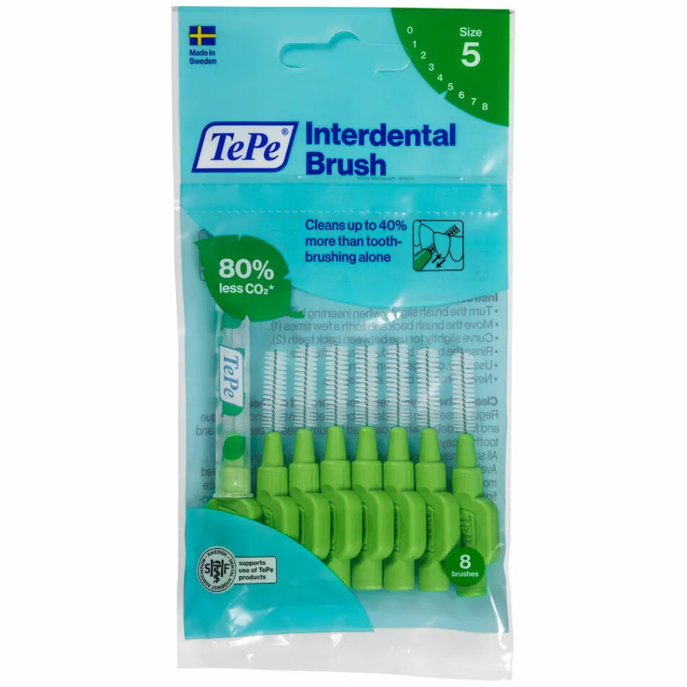 Flossen & Ragen<TePe Interdentale Ragers Original 0,8 mm Groen 8 stuks