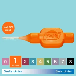 interdentale Ragers original 0,45 mm Oranje 6 stuks Flossen & Ragen