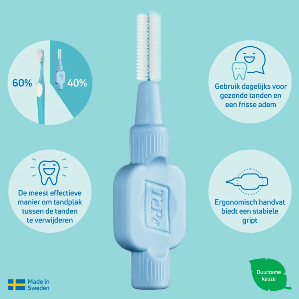 Flossen & Ragen<TePe Ragers Extra Zacht 0,8 mm Lichtgroen 6 stuks